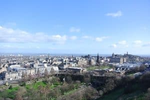 A scenic view of the historic Edinburgh skyline, the host city for an international education conference in Scotland.