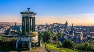 The architectural contrast between Edinburgh's Old and New Towns, providing a reflective setting for attendees of an education conference.